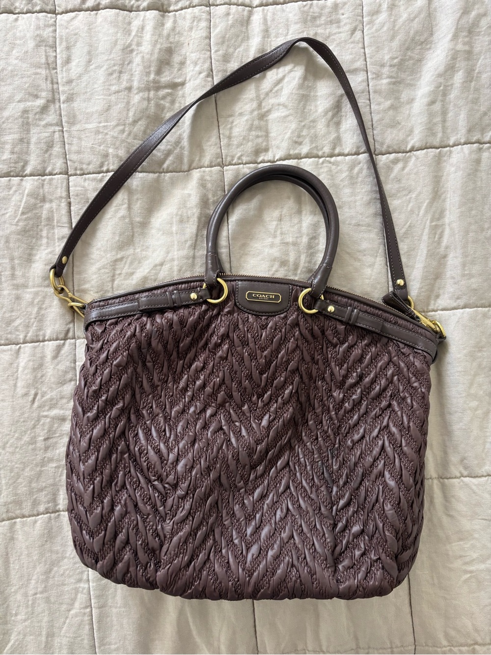 Coach Madison gathered satchel bag